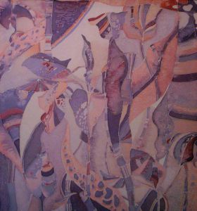 Картина батик "Вечер в тропиках" в Саратове и Энгельсе