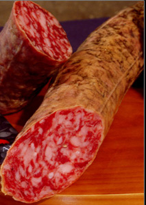 Ветчинная копчёная колбаса Iberico de Bellota